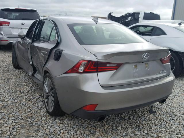 JTHCF1D27F5020379 - 2015 LEXUS IS 250 GRAY photo 3