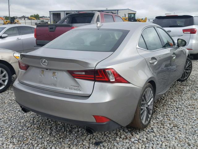 JTHCF1D27F5020379 - 2015 LEXUS IS 250 GRAY photo 4