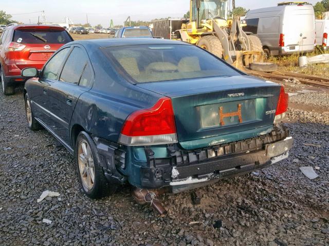 YV1RS61R722159343 - 2002 VOLVO S60 GREEN photo 3