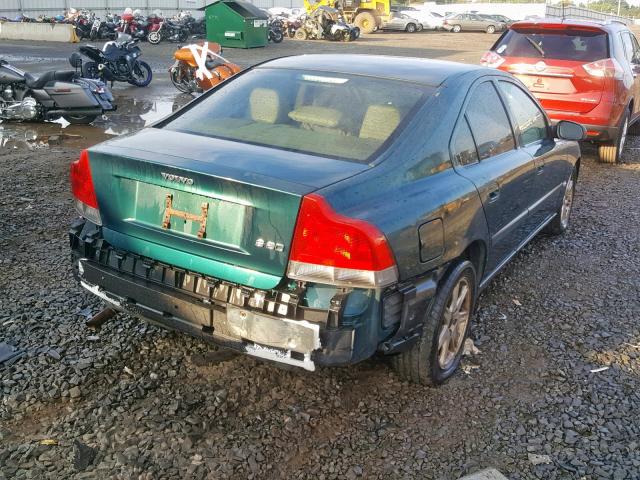 YV1RS61R722159343 - 2002 VOLVO S60 GREEN photo 4