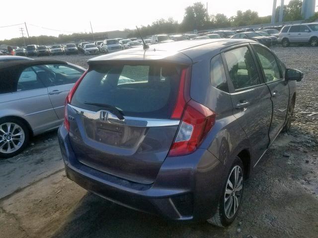 3HGGK5H77HM706710 - 2017 HONDA FIT EX GRAY photo 4