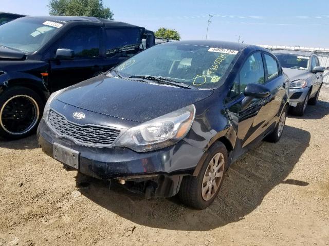 KNADM4A38D6218824 - 2013 KIA RIO LX BLACK photo 2