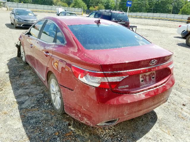 KMHFG4JG5EA360175 - 2014 HYUNDAI AZERA RED photo 3