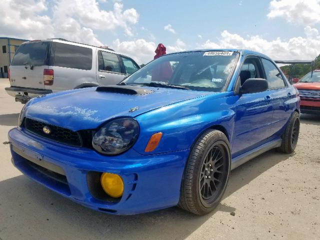 JF1GD29612G514249 - 2002 SUBARU IMPREZA WR BLUE photo 2