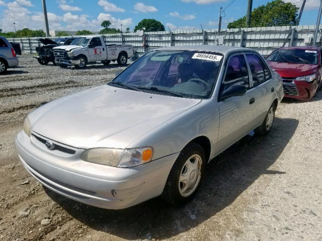 1NXBR12E8XZ263851 - 1999 TOYOTA COROLLA VE SILVER photo 2