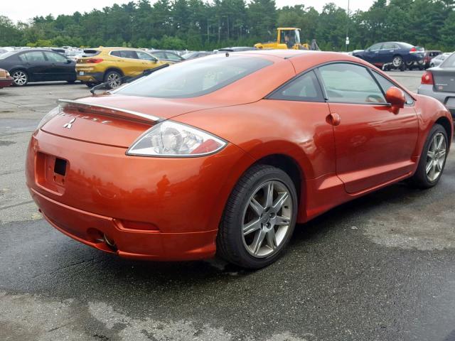 4A3AK44T56E046023 - 2006 MITSUBISHI ECLIPSE SE ORANGE photo 4