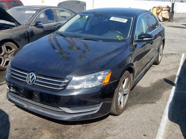 1VWBP7A39DC051889 - 2013 VOLKSWAGEN PASSAT SE BLACK photo 2