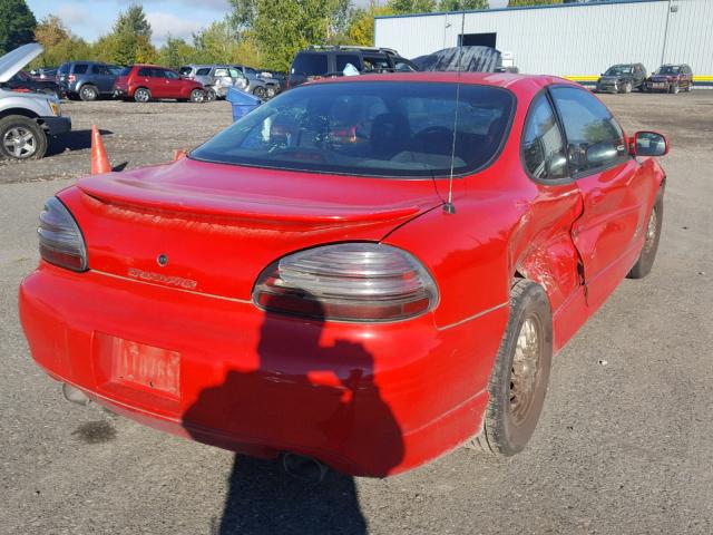 1G2WP1216VF283658 - 1997 PONTIAC GRAND PRIX წითელი ფოტო 4