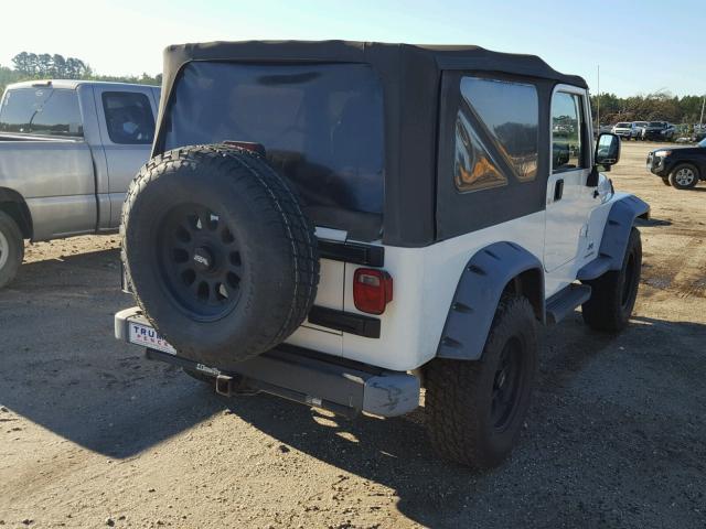 1J4FA44S56P772269 - 2006 JEEP WRANGLER / WHITE photo 4