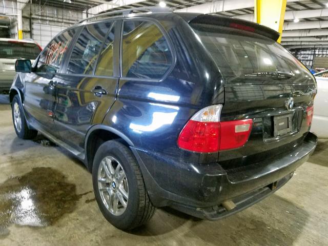 5UXFA13525LY12697 - 2005 BMW X5 3.0I BLACK photo 3