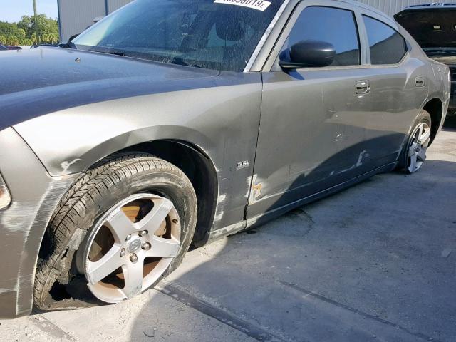 2B3KA33V19H501407 - 2009 DODGE CHARGER SX GRAY photo 9