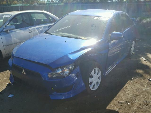 JA32U2FUXFU005614 - 2015 MITSUBISHI LANCER ES BLUE photo 2