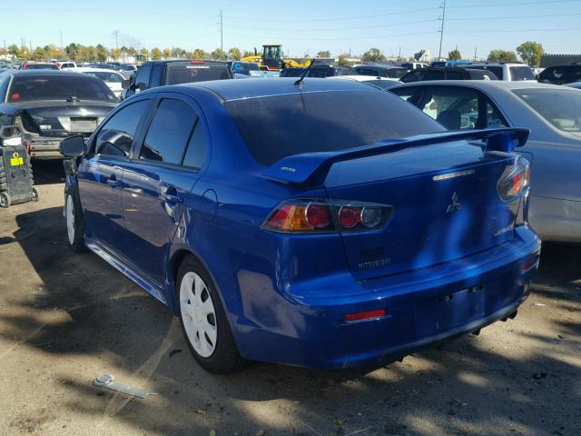 JA32U2FUXFU005614 - 2015 MITSUBISHI LANCER ES BLUE photo 3