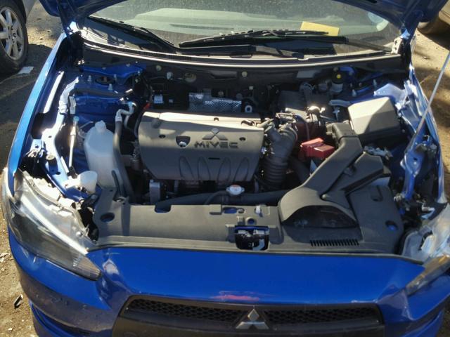 JA32U2FUXFU005614 - 2015 MITSUBISHI LANCER ES BLUE photo 7