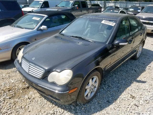 WDBRF61J72E002784 - 2002 MERCEDES-BENZ C 240 BLACK photo 2