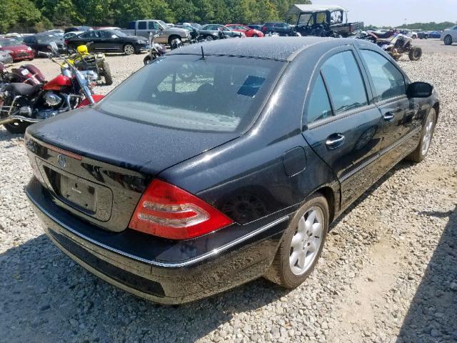 WDBRF61J72E002784 - 2002 MERCEDES-BENZ C 240 BLACK photo 4