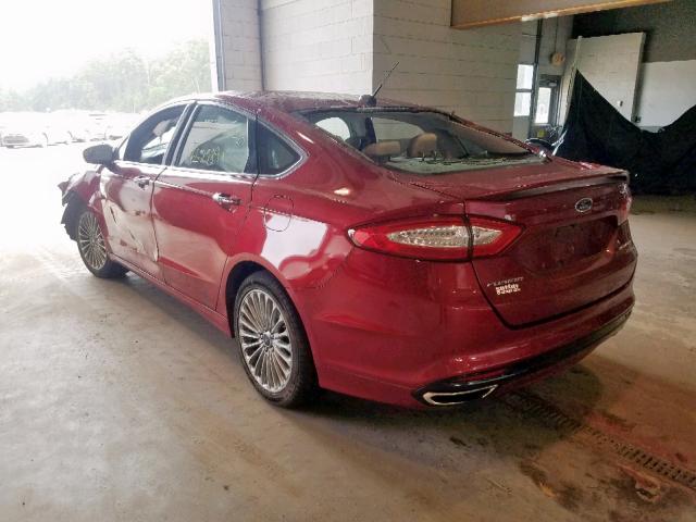 3FA6P0K90GR316760 - 2016 FORD FUSION TIT RED photo 3