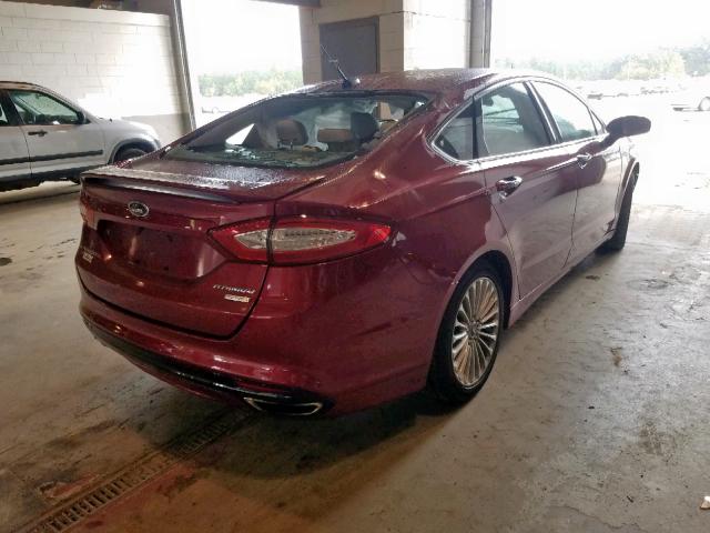 3FA6P0K90GR316760 - 2016 FORD FUSION TIT RED photo 4