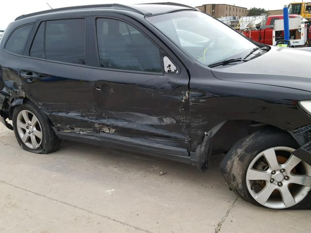 5NMSH13E38H154891 - 2008 HYUNDAI SANTA FE S BLACK photo 10