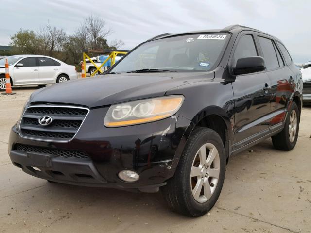 5NMSH13E38H154891 - 2008 HYUNDAI SANTA FE S BLACK photo 2