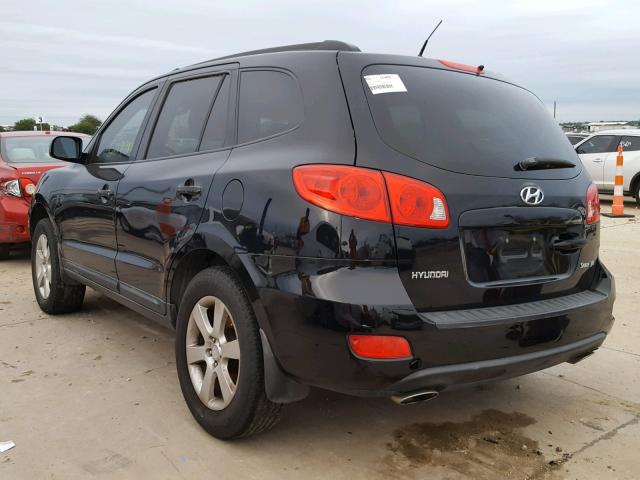 5NMSH13E38H154891 - 2008 HYUNDAI SANTA FE S BLACK photo 3