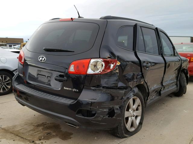 5NMSH13E38H154891 - 2008 HYUNDAI SANTA FE S BLACK photo 4