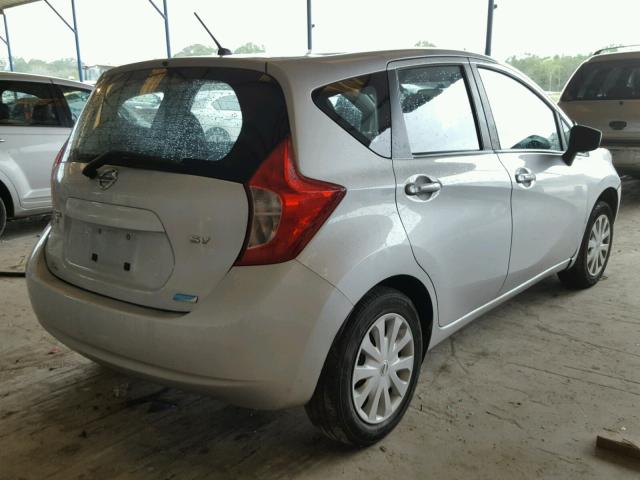 3N1CE2CP3FL393672 - 2015 NISSAN VERSA NOTE SILVER photo 4