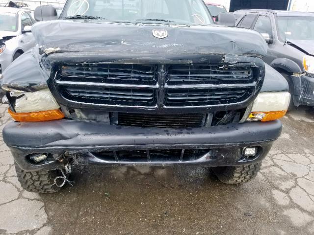 1B7HG2AN61S233939 - 2001 DODGE DAKOTA QUA BLACK photo 9