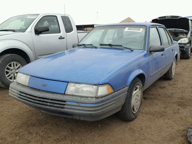 1G1JC544XR7292937 - 1994 CHEVROLET CAVALIER V BLUE photo 2