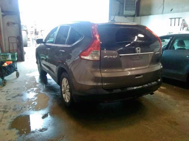 2HKRM4H71EH645819 - 2014 HONDA CR-V EXL GRAY photo 3