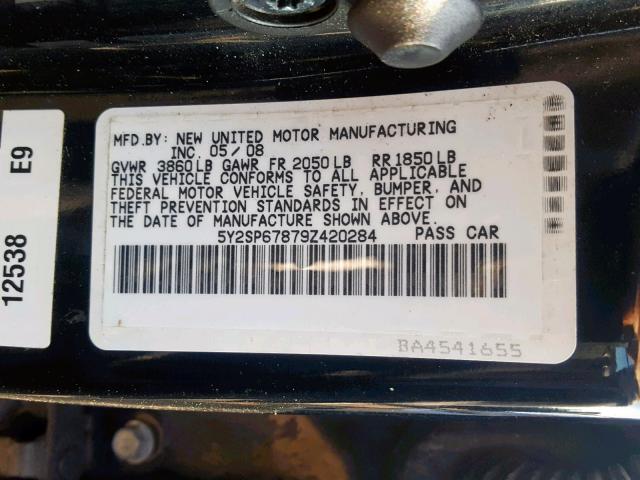 5Y2SP67879Z420284 - 2009 PONTIAC VIBE GRAY photo 10