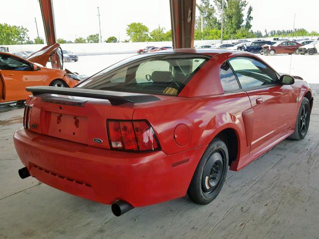 1FAFP42X54F126161 - 2004 FORD MUSTANG GT RED photo 4