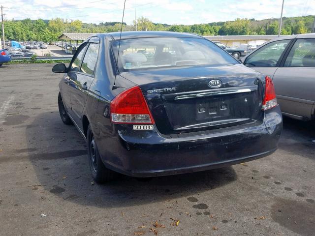 KNAFE122985510553 - 2008 KIA SPECTRA EX BLACK photo 3