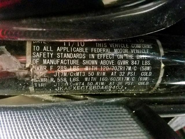 JKAEXEC18BDA69403 - 2011 KAWASAKI EX650 C 红色 照片 10