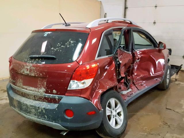 3GSCL33P88S703840 - 2008 SATURN VUE XE RED photo 4