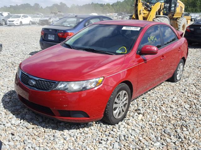 KNAFU4A26D5696262 - 2013 KIA FORTE EX RED photo 2