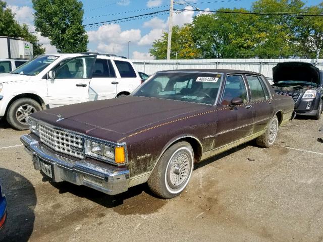 2G1BN69ZXF9110463 - 1985 CHEVROLET CAPRICE CL BURGUNDY photo 2