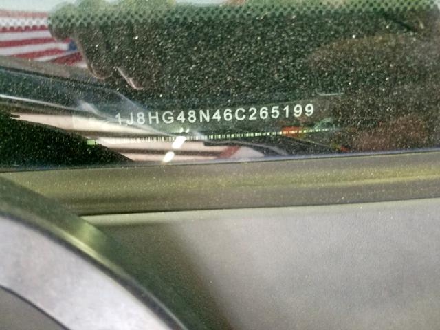 1J8HG48N46C265199 - 2006 JEEP COMMANDER BLACK photo 10