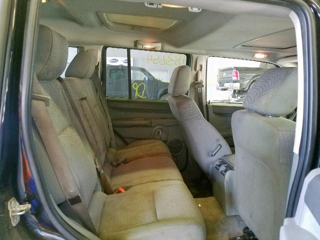 1J8HG48N46C265199 - 2006 JEEP COMMANDER BLACK photo 6
