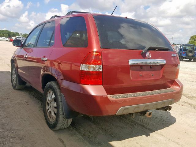 2HNYD18923H517987 - 2003 ACURA MDX TOURIN RED photo 3