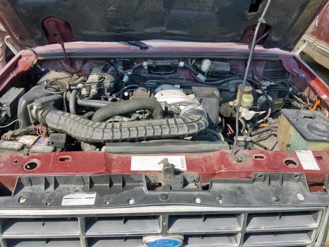 1FTCR10U2MPA72634 - 1991 FORD RANGER MAROON photo 7