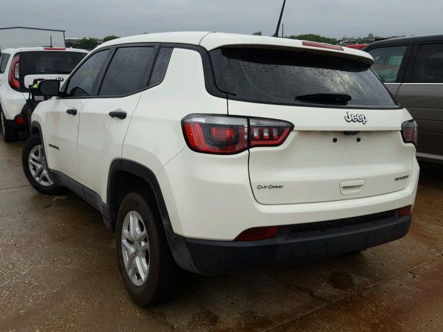 3C4NJCABXJT123250 - 2018 JEEP COMPASS SP WHITE photo 3