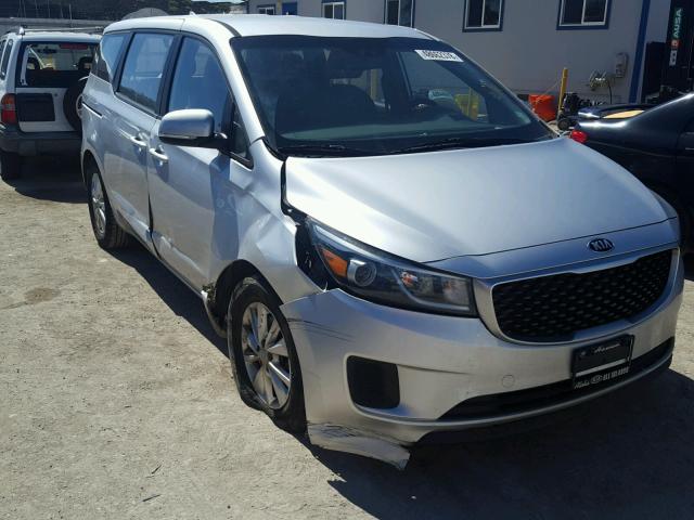 KNDMA5C18F6032278 - 2015 KIA SEDONA L SILVER photo 1