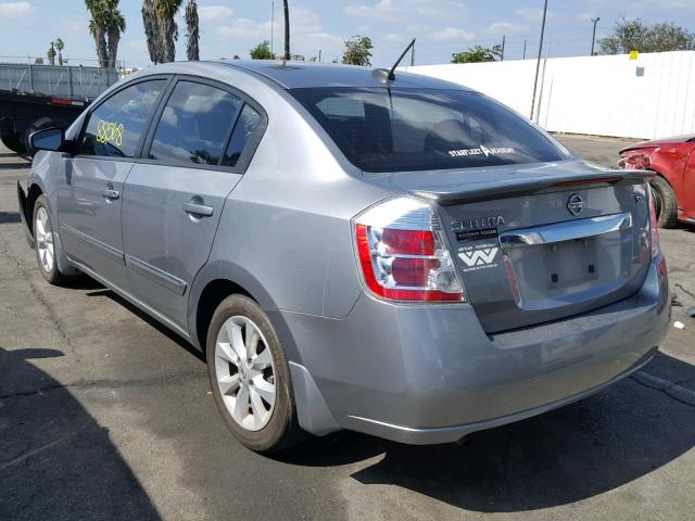 3N1AB6APXCL662160 - 2012 NISSAN SENTRA 2.0 SILVER photo 3