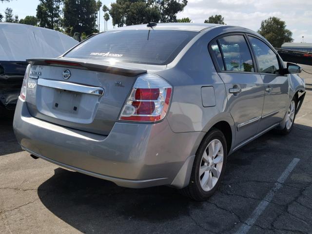 3N1AB6APXCL662160 - 2012 NISSAN SENTRA 2.0 SILVER photo 4