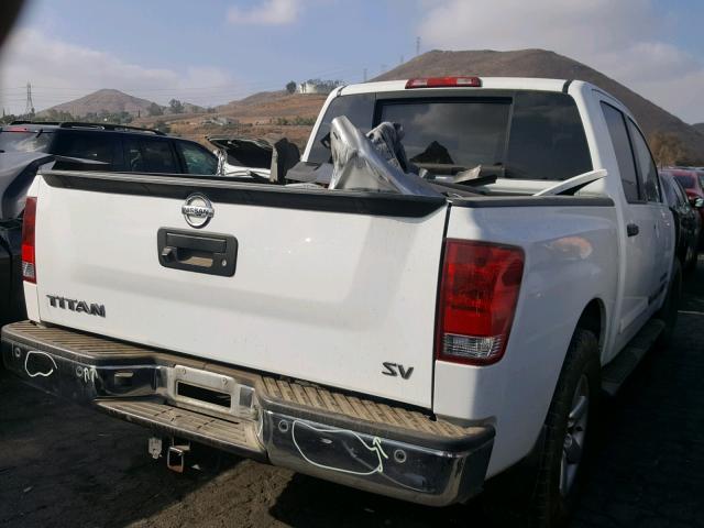 1N6AA0ED6EN509336 - 2014 NISSAN TITAN S WHITE photo 4