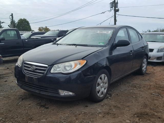 KMHDU46D88U556810 - 2008 HYUNDAI ELANTRA GL BLACK photo 2