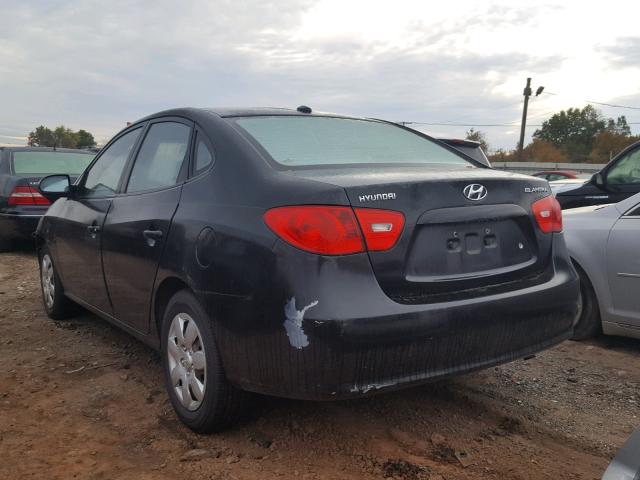 KMHDU46D88U556810 - 2008 HYUNDAI ELANTRA GL BLACK photo 3