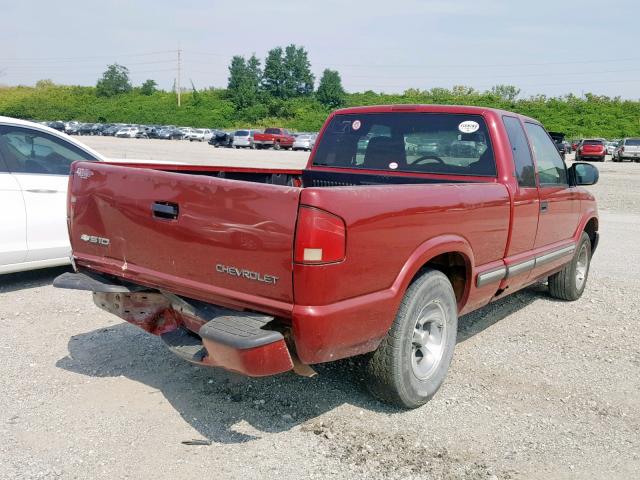 1GCCS195718116438 - 2001 CHEVROLET S TRUCK S1 RED photo 4