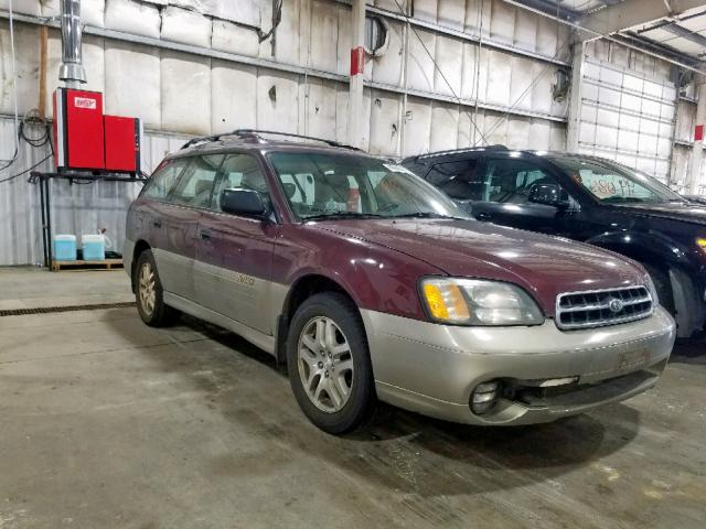 4S3BH675XY7649474 - 2000 SUBARU LEGACY OUT MAROON photo 1